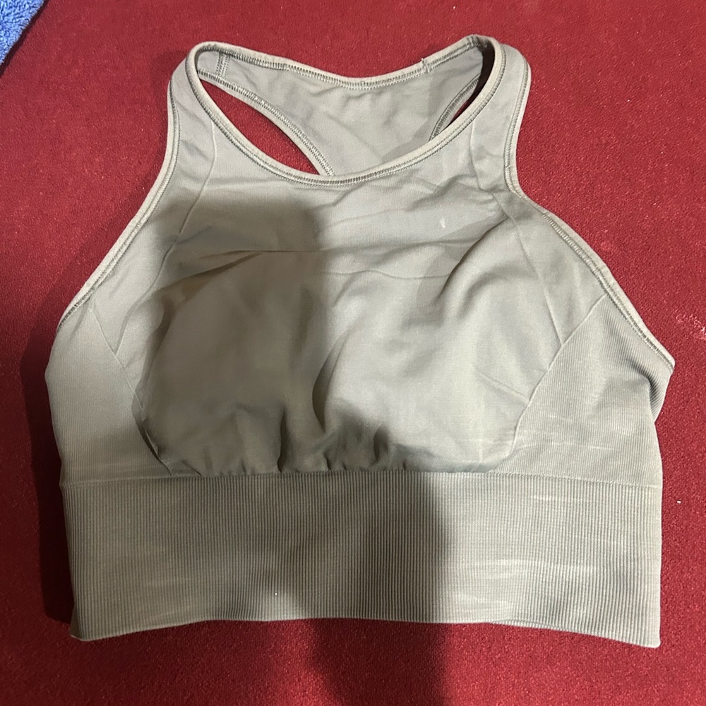Lululemon Gray Sports Bra with Racerback Design